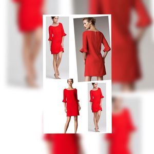 Kate Spade LUNA Ruffle Sleeve Red  Dress Size 00